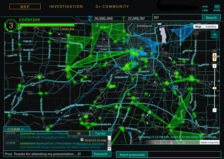 Ingress intel map не могу зайти